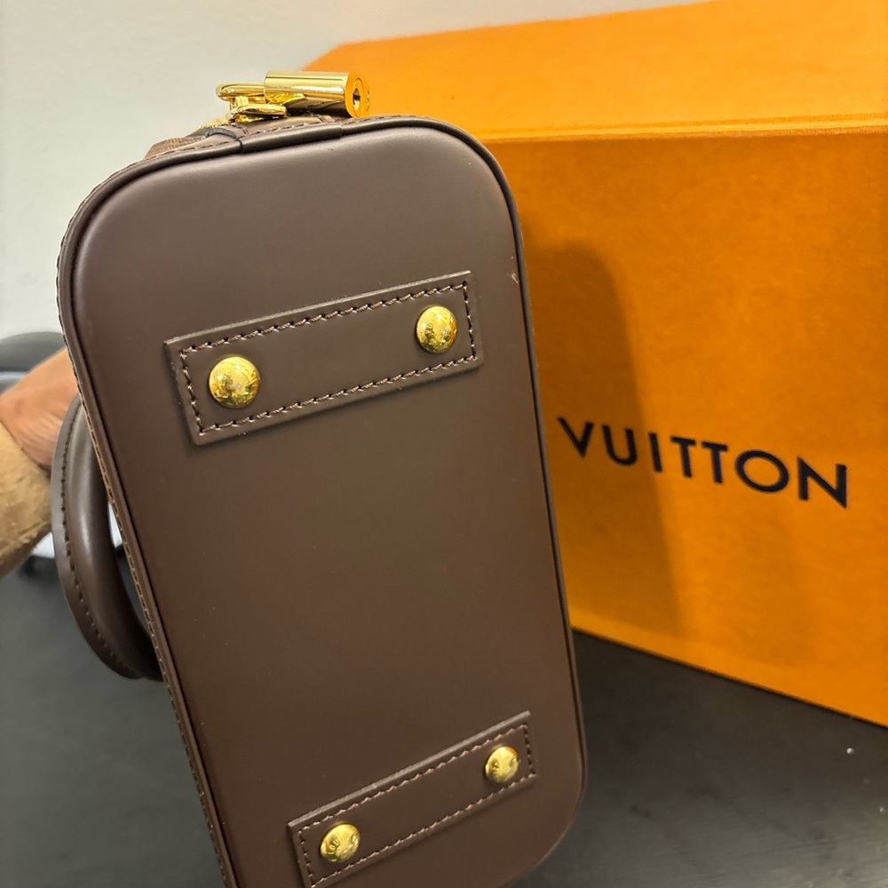 Louis Vuitton Alma BB handbag in Damier Ebene with receipt - Picture 7 of 10